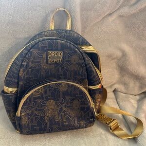Loungefly mini backpack Disney Star Wars Galaxy Edge Droid Depot lightly used